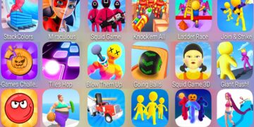 Join & Clash 3D,Hair Rush,Squid Game 3D,Blow Them Up,Going Balls,High Bounce 3D,Hair Rush,Fat 2 Fit