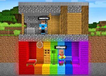 ΟΛΗ ΤΗΝ ΩΡΑ Ο ΠΟΛΥΧΡΩΜΟΣ VILLAGER ΖΟΥΣΕ ΚΑΤΩ ΑΠΟ ΤΟ ΣΠΙΤΙ ΜΟΥ ΣΤΟ MINECRAFT