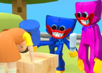 Huggy Wuggy vs Kissy Missy Troll Doll With Water Bottle Flip Game – Poppy Playtime vs Squid Game