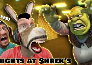 5 Nights at Shrek's Hotel with DONKEY! (FGTeeV Funny Scary Game)