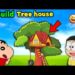 Shinchan And Nobita Building Tree House 😂 || 😱 Funny Game Roblox