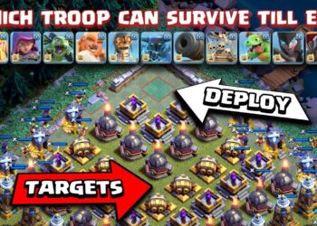 Every Builder Hall Troops🤯 In 500 Capacity VS Hard Defence⚠ Layout❗#gaming #clashofclans