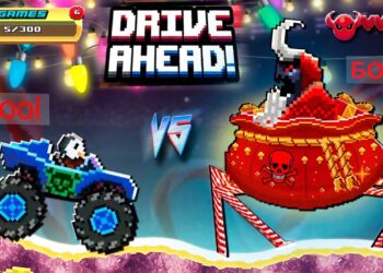 БОСС – МЕШОК САНТЫ! Битва за НАСТОЯЩИЕ ПОДАРКИ в БЕЗУМНОЙ Игре Drive Ahead от Cool GAMES