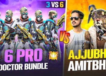 AJJUBHAI AMITBHAI VS 6 PRO DOCTOR BUNDLE GRANDMASTER PLAYER CS FF GAMEPLAY | GARENA FREE FIRE