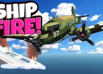 We Must Save a BURNING SINKING SHIP in Stormworks Multiplayer!