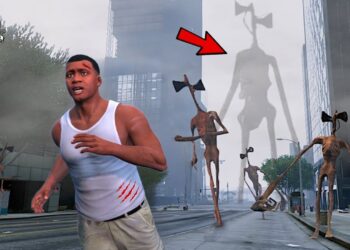 Giant SIRENHEADS in GTA 5 | Siren Head DESTROYS Los Santos | Lovely Gaming
