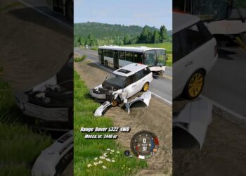 Экстренная ситуация на дороге Beamng #automobile #sport #beamngdrive  #video games #bmw #audi #mercedes #toyota