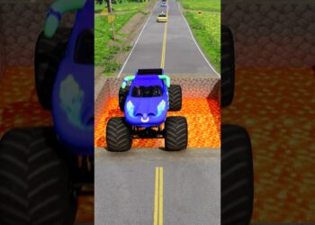 Vehicles vs Minecraft Lava Pit 😅 BeamNG.Drive