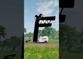 Alphabet Lore vs Vehicles in BeamNG.Drive #shorts