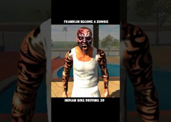 Franklin Develop into A Zombie ☠️ | Indian Bike Driving 3d 🤯 | #ibd3d #gaming #shorts #gta5