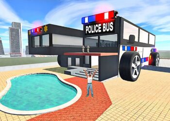 Franklin Change Home to Police Bus in Indian Bike Driving 3D